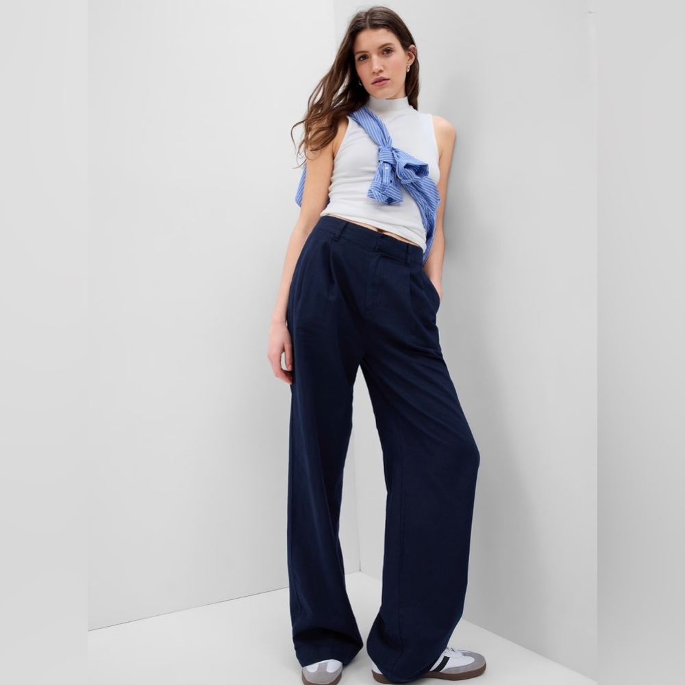 Gap High Waist Linen Pants